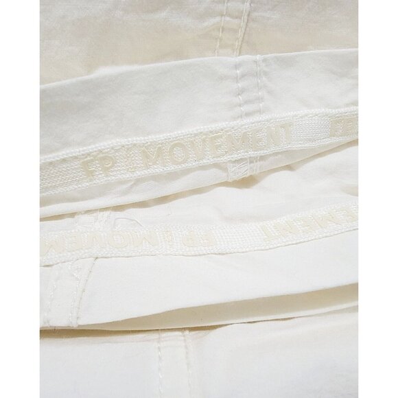 Free People Fp Movement Womens White Mesmerize Me Solid Cargo Pants Size L - Picture 9 of 13